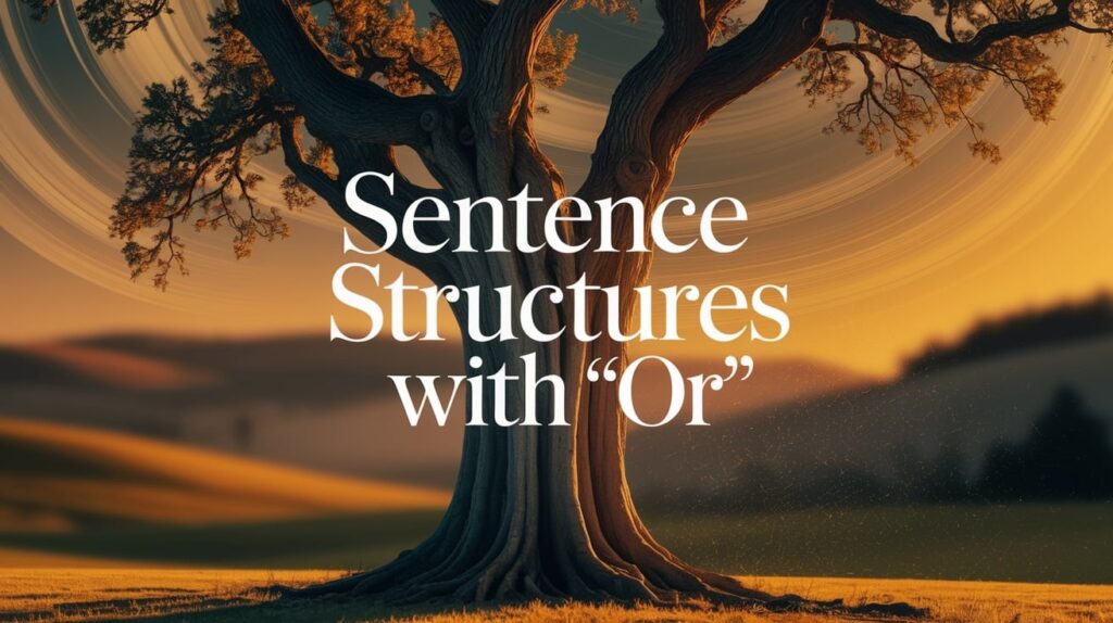 Sentence Structures with "Or"