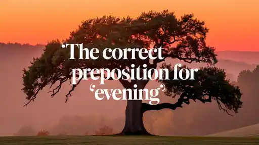 The Correct Preposition for “Evening”