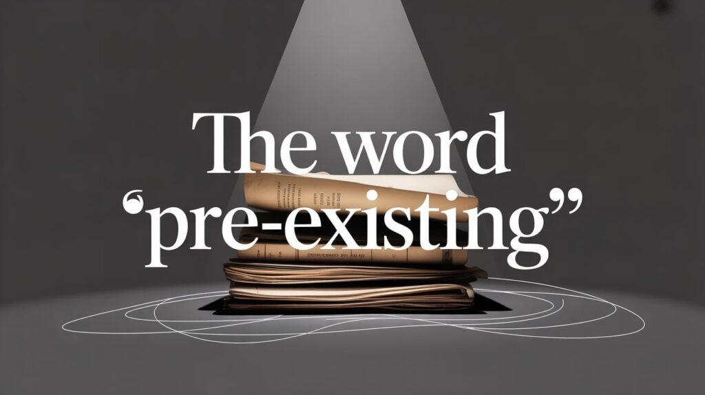 The Word “Pre-Existing”