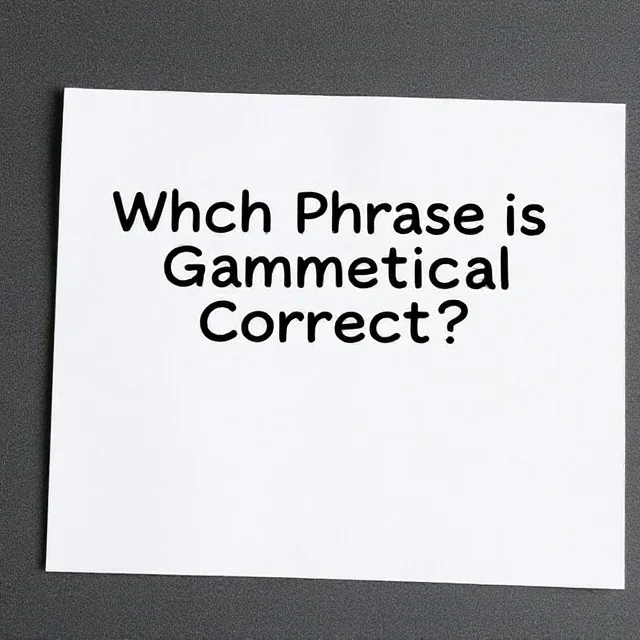 Which Phrase Is Grammatically Correct