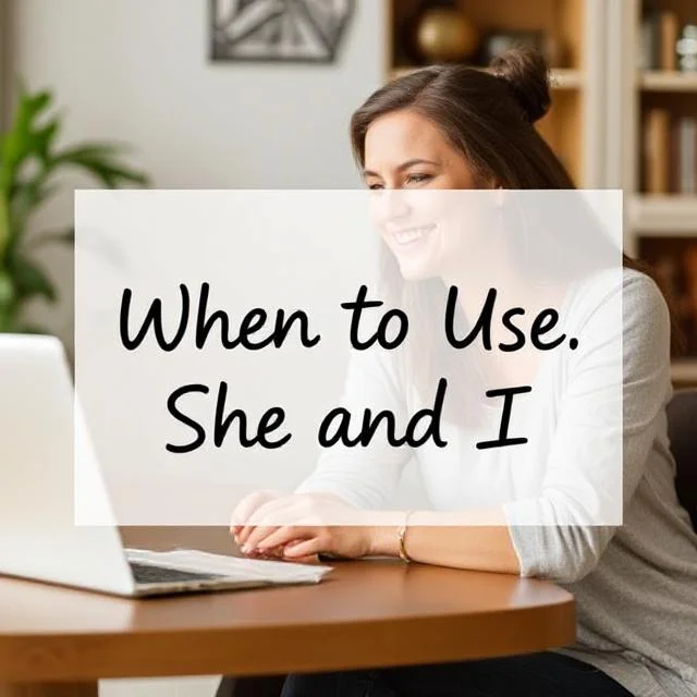 When to Use “She and I”